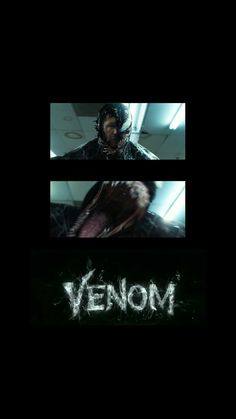 an image of the movie venoni with two different characters in it, and one is