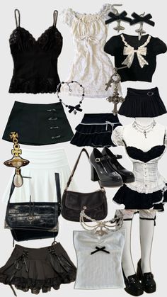 dark coquette Girly Goth Outfits, Alternative Outfits, Mom Outfits, Casual Style Outfits, Lookbook Outfits, Grunge Outfits