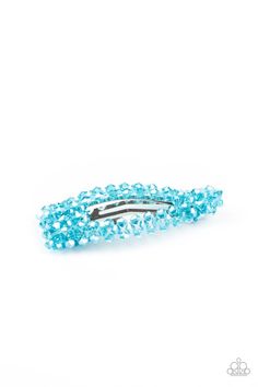 Just Follow The Glitter - Blue - Paparazzi Hair Accessories Image Blue Hair Clip, Live Text, Blue Hair Accessories, Silver Hair Clip, Sparkly Ring, Glitter Hair, Purple Rhinestone, Paparazzi Accessories, Affordable Jewelry