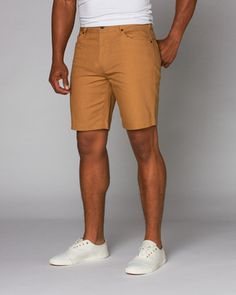 Organic Cotton Canvas Short // Ochre (30) Dome Construction, Bermuda Shorts, Mens Shorts, Cotton Canvas, Mens Short, Organic Cotton, Canvas