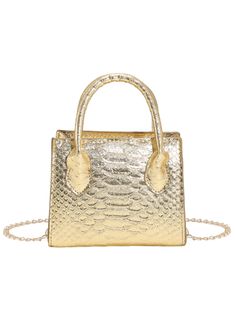 PRICES MAY VARY. The metallic bag with crocodile print makes your outfits glamorous The fashion satchel bags featuring a classic zip-closure satchel bag with double handles and detachable arm-strap Constructed with just enough space to bring your phones, makeups and other essentials Satchel bag can be matched with casual or formal outfits to enhance your charm Great for party, club, night out, banquet, street, outgoing, travel, vocation etc Size chart (product size): bag height: 5.1 inches, bag Cheap Gold Shoulder Bag With Top Carry Handle, Cheap Gold Satchel For Shopping, Cheap Gold Shoulder Bag For Daily Use, Gold Shoulder Bag Satchel For Shopping, Party Crocodile Pattern Rectangular Bag, Party Shoulder Bag With Top Handle And Crocodile Pattern, Party Bags With Crocodile Pattern In Rectangular Shape, Chic Party Bag With Crocodile Pattern, Gold Crocodile Pattern Shoulder Bag For Evening