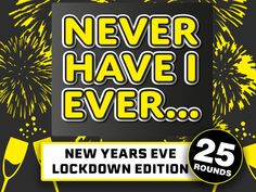 new years eve lockdown poster with fireworks