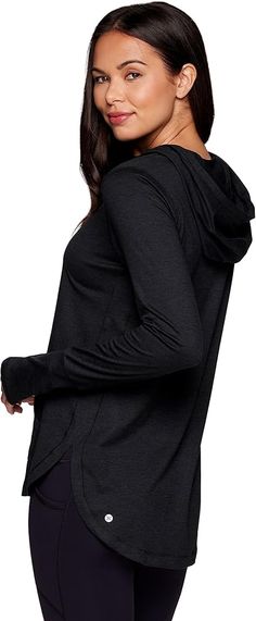 Amazon.com: RBX Active Women's Running Top with Hood, Buttery Soft Lightweight Hoodie Top with Pocket, Hooded Long Sleeve Yoga Top Blue Shadow Heather S : Sports & Outdoors Yoga Long Sleeve, Yoga Top, Hoodie Pullover, Running Tops, Yoga Tops, Active Women, Hoodie Top, Running Women, Lightweight Hoodie