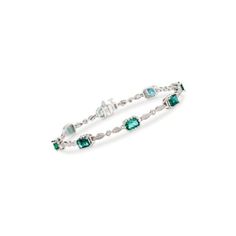 Ross-Simons Emerald, Diamond Bracelet in Gold. 7 inches, 4.40ct t.w. ,... ($2,246) ❤ liked on Polyvore featuring jewelry, bracelets, diamond jewellery, gold emerald jewelry, emerald diamond jewelry, special occasion jewelry and holiday jewelry Raw Emerald Jewelry, Kokopelli Art, Bangles Diamond, Ruby Diamond Necklace, Stacked Rings, Bracelets Diamond, Jewelry Emerald, Diamond Bangles, Sparkle Bracelet