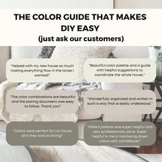 the color guide that makes diy easy just ask customers to pick out their favorite colors