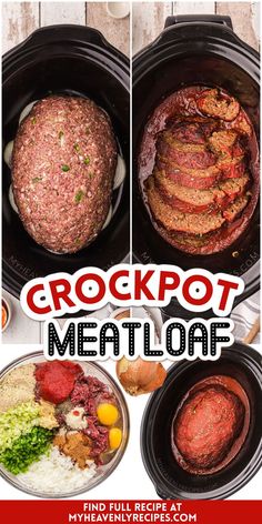 the crockpot meatloaf recipe is ready to be eaten