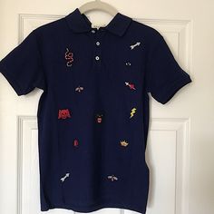 Short Sleeve, 96%Cotton 4%Elastane Blue Cotton Gucci Tops, Blue Short Sleeve Gucci Top, Gucci Shirts, Kids Shirts, Shirts Tops, Kids Shop, Color Blue, Gucci, Blue