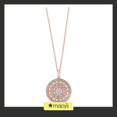 in stock Rose Gold Round Necklace With Pave Setting, Rose Gold Pave Setting Round Necklace, Rose Gold Filigree Round Necklace, Rose Gold Necklace With Pave Setting Round Pendant, Disc Pendant, White Rose, Buy Online, Yellow Gold, Rose Gold