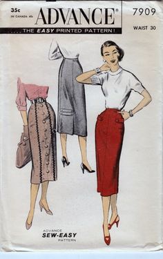 an old fashion sewing pattern from the 1950's