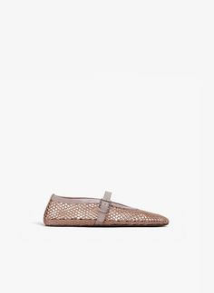 Shop the Alaïa Nude BALLET FLATS IN FISHNET for women. Shop the US store online now and receive free standard shipping. Nude Ballet Flats, Beige Ballet Flats, Crazy Horse Paris, Black Ballet, Black Fishnets, Black Ballet Flats, Womens Ballet Flats, Leather Buckle, Small Leather Goods