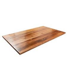 a wooden cutting board on a white background