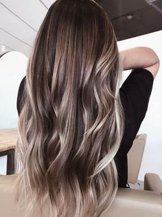 Long Brown Hair With Peekaboo Highlights, Melted Blonde Hair Balayage, Brunette Platinum Highlights, Darker Brown Hair With Highlights, Brown Hair Color Ideas With Highlights, Slight Highlights Brown Hair, Light Mushroom Brown Hair Color Balayage, Balayage Brunette Straight