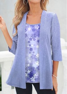 Color:Light Purple;Size:S;Size:M;Size:XL;Size:XXL;Package Contents:1 X T Shirt;Occasion:Casual;Style:Casual; How To Style Crop Tops, Half Sleeve Cardigan, Light Blue Top, Office Wear Women, Trendy Tops For Women, Purple T Shirts, Women Tunic Tops, Casual Lace, Trendy Tops