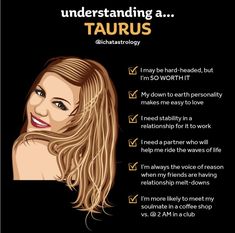 a woman's profile with the words taurus on it and an image of her face