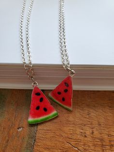 "Realistic Watermelon Necklace Pendant - Enamel NECKLACE CHAIN: - Silver Plated YOU CHOOSE YOUR CHAIN LENGTH - (Choose your chain length from \"drop down Menu\" tool - during checkout process) ☻More NATURE JEWELRY: https://www.etsy.com/shop/FashionCrashJewelry/search?search_query=nature&order=date_desc&view_type=gallery&ref=shop_search ☻Link to The ENTIRE SHOP: https://www.etsy.com/shop/FashionCrashJewelry?ref=shopsection_shophome_leftnav&ga_search_query=crystal%2Bnecklace INTERN Summer Nickel Free Necklaces As Gift, Nickel-free Necklaces As Summer Gifts, Nickel Free Necklaces As Summer Gift, Dragons Breath Fire Opal, Watermelon Necklace, Yellow Teapot, Turquoise Bar Necklace, Food Necklace, Fire Opal Necklace