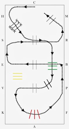 a diagram showing the direction of an object with arrows pointing in different directions, and two lines