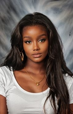 Black Women Femininity, Black Model Woman, Dark Skinned Black Women, Brown Skin Women, Brown People, Dark Skin Beauty, Black Femininity, Model Face