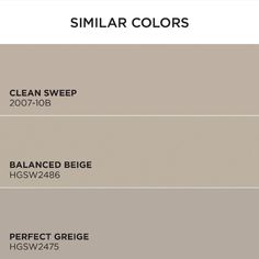 the different shades of paint that are available in similar colors, including neutrals and browns