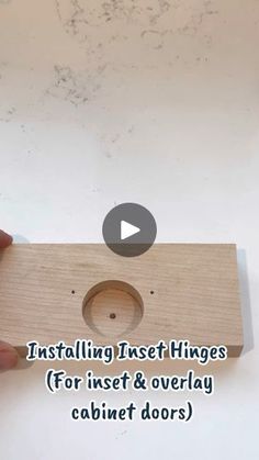 a video demonstrating how to install inset hinges for insert and overlay cabinet doors