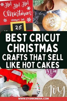 the best cricut christmas crafts that sell like hot cakes are featured in this post