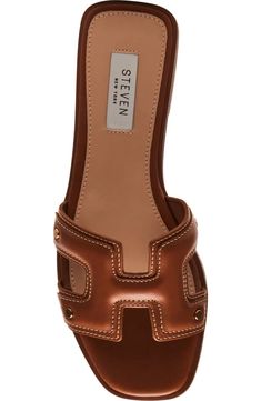 Steven New York Harlien Slide Sandal (Women) | Nordstromrack Sandal Fashion, Sandal Women, Easy Wear, Slide Sandals, Open Toe, Leather Straps, Slides, Womens Sandals, Faux Leather