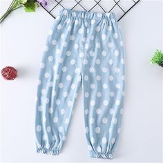 Baby Girls Polka Dot Elastic Waist Pants - PrettyKid Playful Elastic Waistband Pants, Cute Pants With Elastic Waistband For Playtime, Polka Dot Cotton Bottoms With Pockets, Cute Bottoms With Elastic Waistband For Playtime, Baby Bottoms, Frocks For Girls, Elastic Waist Pants, Affordable Clothes