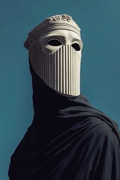 a person wearing a mask and black cloak