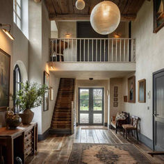 31 Tranquil Hygge Antechambers: Foyers Embracing Warm Hospitality Farmhouse Foyer, Modern Georgian, Floor Plan Creator, Porch House Plans, Shingle Siding, Home Design Software, 6 Bedroom House, Interior Design Software, Front Doors With Windows