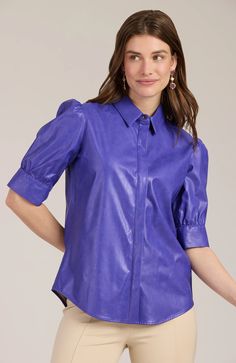 Alice Pleather Shirt - Violet Tops Tyler Boe Strolling Around The City, Beatriz Ball, Lounge Pajamas, End Of Season Sale, Kids Pajamas, Kids Sleepwear, Classic Shirt, School Outfits, Pajamas Women