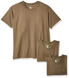 PRICES MAY VARY. Pack of three crew-neck, short-sleeve tees with shape-retaining necklines The preferred training t-shirt of the US military Soft, combed cotton jersey Perfect for everyday wear, as an undershirt, or for training Strong enough to withstand touch and elite standards Physical Training, Tan T Shirt, Military Soldiers, Everyday Routine, Military Outfit, Us Military, Mens Tee Shirts, Military Uniform, Fishing Shirts