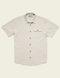 Howler Bros. San Gabriel Button Up Shirt. The San Gabriel's Clean Lines And Single Pocket Simplicity Make It Essential For Every Place The Sun Shines. Built Of Lightweight And Textured 100% Cotton Fabric, The San Gabriel Fits In Just As Well In Austin As In Abaco. Features Include Sunglass Cleaning Microfiber At Hem. Flap Pocket At Chest. Coconut Buttons. Shirt Tail Hem. Regular Fit. 100% Cotton. Machine Wash. Imported. Casual Summer Tops With Buttons, Summer Button-up Tops With Functional Buttons, Casual Cotton Tops With Functional Buttons, Howler Bros, Howler Brothers, Flannel Sweatshirt, San Gabriel, Open Knit Sweater, Cargo Skirt