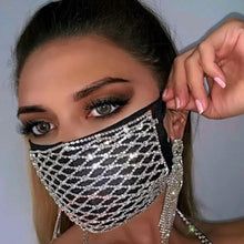 Rhinestone Face Mask, Sequin Mask, Bling Design, Face Jewellery, Trendy Face Masks, Face Mask Fashion, Mascara Facial, Fashion Mask, Black Mask