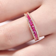 Peach Pink Sapphire wedding band women Half Eternity Band Dainty Micro pave Delicate Diamond ring Stacking promise Anniversary Matching band by RingOnly on Etsy https://www.etsy.com/listing/495031456/peach-pink-sapphire-wedding-band-women Pink Sapphire Wedding Band, Bling Things, Wedding Band Women, Sapphire Wedding Band, Sapphire Wedding, Matching Wedding Bands, Half Eternity Band, Ring Stacking, Gem Stones