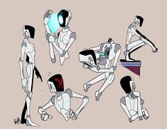 an image of a person doing different poses