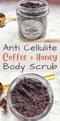 See how to make anti cellulite body scrub at home. This easy sugar scrub DIY with coffee and honey is a real skincare treat. This DIY coffee scrub for cellulite without coconut oil will help slough away dead skin cells, deeply nourish your skin, and leave you with a radiant, glowing complexion. My face and body feel so smooth and soft. I love that I can use this DIY coffee scrub year-round. Homemade body scrubs to try yourself. Diy Coffee Scrub, Honey Scrub, Easy Sugar Scrub, Coffee Scrub Diy