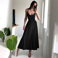 Elf Dress, Black Spaghetti Strap Dress, Evening Dresses Short, Dance With You, Sling Dress, Home Dress, Fairy Dress, Denim Overalls, Belleza Natural