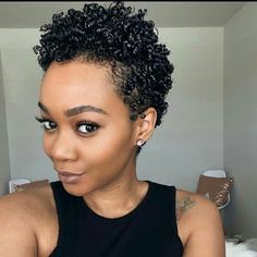 Natural Curly Hair Black Women, Curly Twa, Hair Cuts For Black Women, Natural Haircuts, Natural Afro