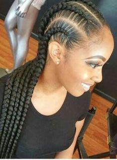 Undercut Haircut, Goddess Braids Hairstyles, French Braid Hairstyles, Feed In Braid, Beautiful Braids, Girls Braids, Braids For Black Women