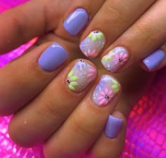 67 Gorgeous Spring Nails and Ideas for 2023 | Easter Nails Acrylic Nail Design Gold, Nagellack Trends, Ideas Uñas, Cute Nail Art Designs, Purple Nail, Spring Nail Art, Easter Nails, Short Acrylic Nails Designs