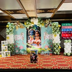 Krishna Theme babyshower Decoration 😍😘🥰 Decor by : @v.n_events 9328721781 #krishanathemebabayshowerdecor #krishnatheme #vnevents&weddings #radhakrishnalove #trendingtheme #decoration #trendingreels #viral #babyshower #madhavorchid #ahmedabad #viralahmedabad #dwarkadhish #dwarka Traditional Baby Shower Indian, Annaprasana Decoration Ideas At Home, Decor By Krishna, Krishna Decoration