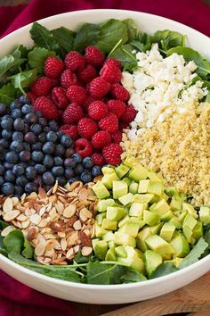 a bowl filled with different types of fruits and vegetables