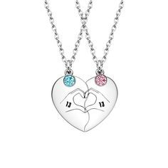 PRICES MAY VARY. Meaningful Gift: This friendship necklace set makes a thoughtful present for your best friend on their birthday or any special occasion. Stylish Design: The necklaces feature interlocking heart and hand charms, symbolizing the bond between friends. The number 13 charm adds a unique touch. Durable Material: Crafted from high-quality alloy, these necklaces are built to last through everyday wear. Adjustable Length: With an 18-inch chain, the necklaces can be easily adjusted to ach Bff Heart, The Number 13, Heart And Hand, Lucky Number 13, Best Friend Necklace, Friendship Necklace, Number 13, Bff Necklaces, Between Friends