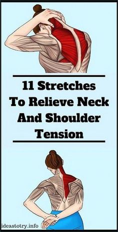 11 Stretches to Relieve Neck - And Shoulder Tension by Lea Maslenikov | This newsletter was created with Smore, an online tool for creating beautiful newsletters for educators, nonprofits, businesses and more Neck Pain Exercises, Neck And Shoulder Exercises, Shoulder Stretches, Tight Shoulders, Bolesti Chrbta, Shoulder Tension, Neck Exercises, Magnesium Deficiency, Neck Pain Relief