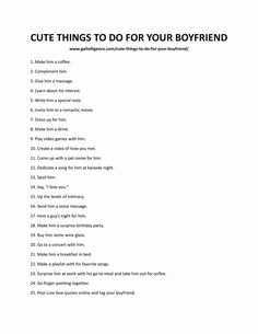 Things To Do With Your Boyfriend To Get Closer, Questions To Ask Your Boyfriend For Gift Ideas, Rules For Your Boyfriend, How To Do Romance With Boyfriend, Things To Try With Boyfriend, Things To Show Your Boyfriend You Care, Cute Things To For Your Boyfriend, Cute Names To Give Your Boyfriend