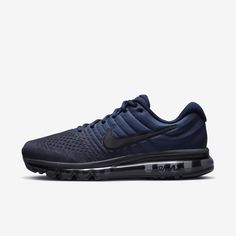 The Nike Air Max 2017 delivers the plush sensation you love with a full-length Max Air unit. The upper is seamlessly constructed with zonal support and ventilation while molded foam wraps your mid-foot and heel for secure comfort. Nike Air Max Blue Shoes With Branded Insole, Nike Air Max Blue Breathable Shoes, Blue Synthetic Nike Air Max For Sports, Blue Synthetic Nike Air Max Sporty Sneakers, Blue Nike Air Max Breathable Streetwear, Air Max, Nike Air Max, Nike Air, Men's Shoes