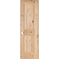 an unfinished wooden door on a white background