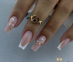 Nailart Tutorial, Fancy Nails Designs, Ombre Acrylic Nails, Gel Nails Diy, Girly Acrylic Nails, Acrylic Nails Coffin Pink, Pretty Nail Art