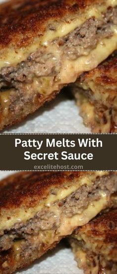 patty melts with secret sauce on top