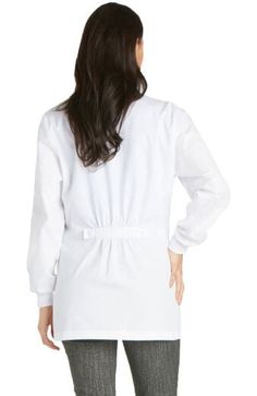 Clearance Women's Warm Up 30" Lab Coat Cherokee Woman, Knit Cuff, Scrubs, Rib Knit