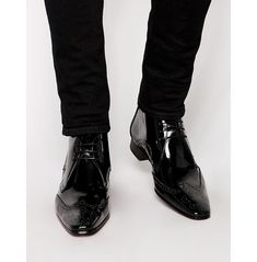 Handmade men wing tip brogue patent leather lace up ankle boots, men boots Luxury Lace-up Business Shoes For Men, Jeffery West, Black Brogues, Patent Leather Dress, Brogue Boots, Ankle Boots Men, High Ankle Boots, Leather Brogues, Brogue Shoes